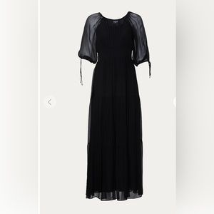 THE KOOPLES gypsy flounces dress in black
